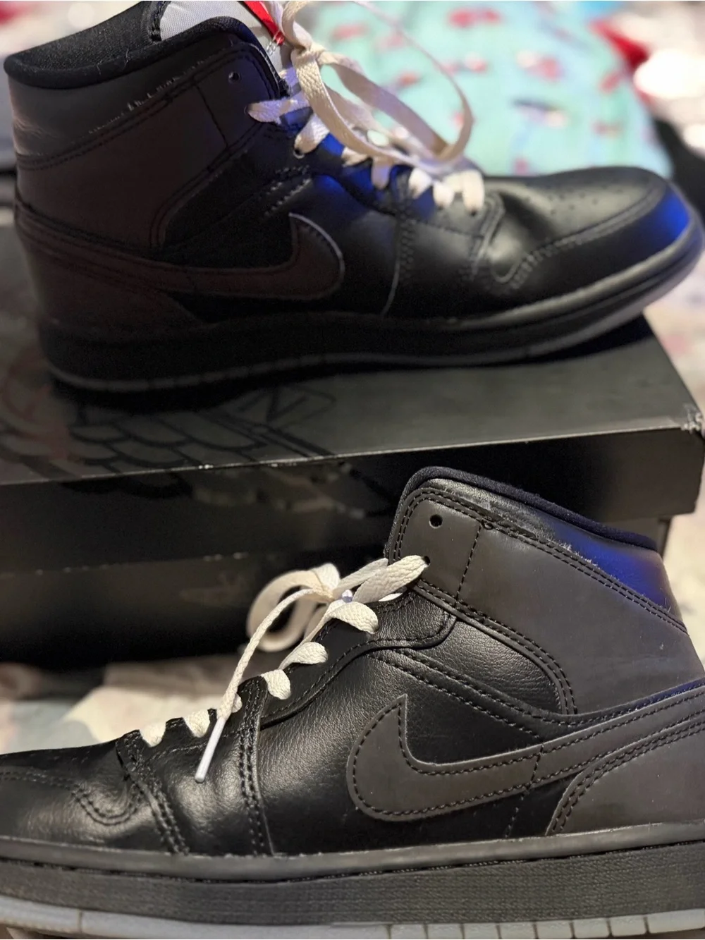 Mens Air Jordan 1 MID SE black